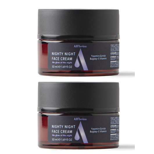 Alfheim Nighty Night Night Care Face Cream/ Skin Repair/ Soothes And Lightens/ 50 Ml 2 Pcs