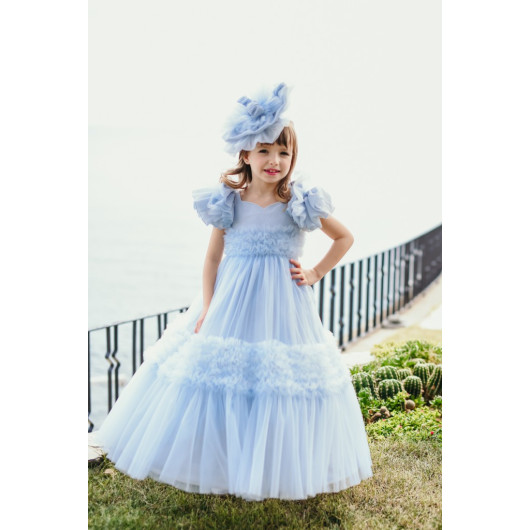 Special Design Wedding Dress, Girl's Evening Dress With Bag And Hair Accessories, Birthday Dress