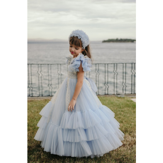 Special Design Wedding Dress, Girl's Evening Dress With Bag And Hair Accessories, Birthday Dress