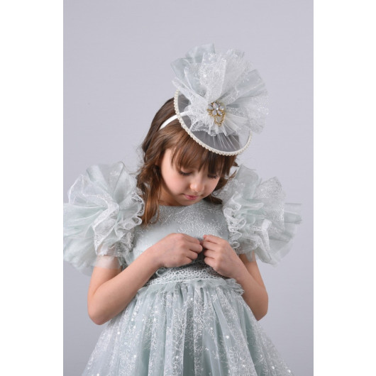 Special Design Girl's Evening Dress, Wedding Dress, Crown Accessory Girl's Dress