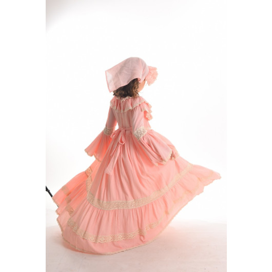 Special Design Vintage Girls` Dress, Girls` Evening Dress With Hair Accessory, Long Girls` Dress