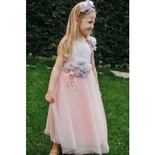 Girl's Party Dress With Crown Accessory