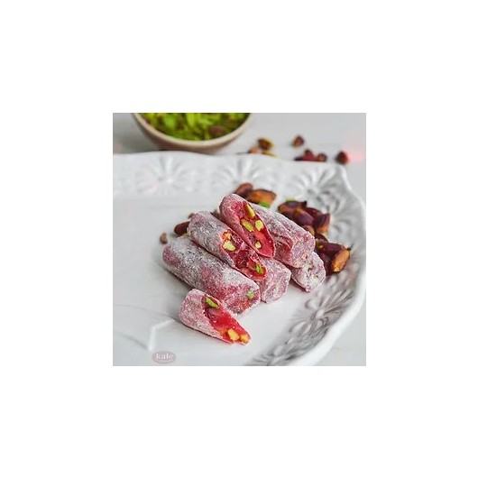 Turkish Delight With Pomegranate Flavor Stuffed With Pistachios 1 Kilo