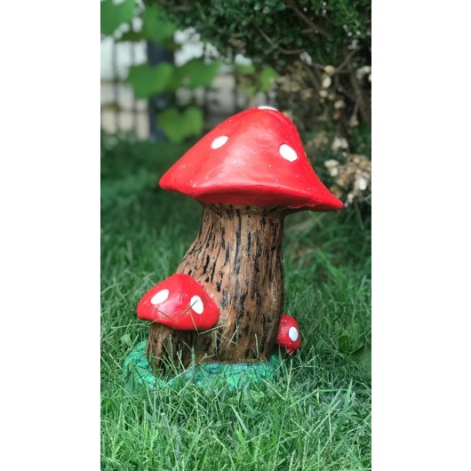 Decorative Cute Hedgehog And Mushroom Trinket Garden/Home Ornament