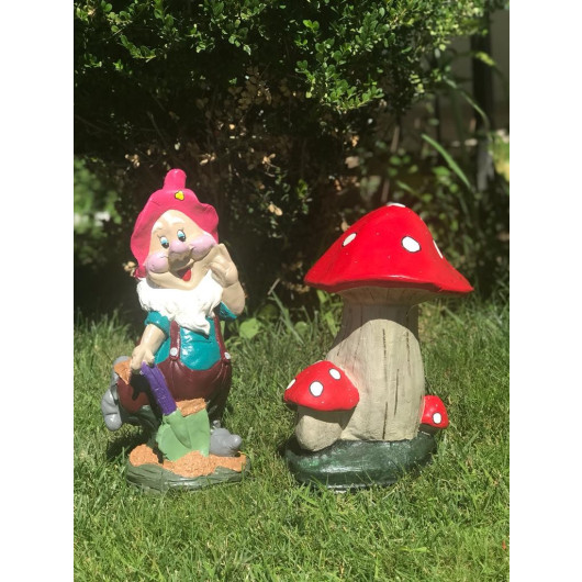 Decorative Cute Mushroom And Oar Dwarf