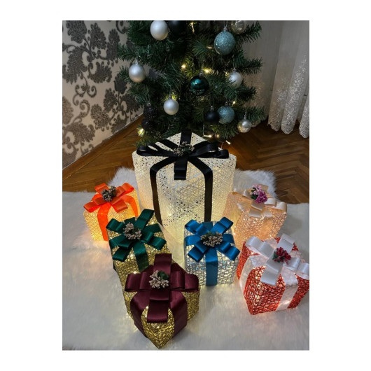 Decorative Led Light Gift 7 Piece Box Set Black