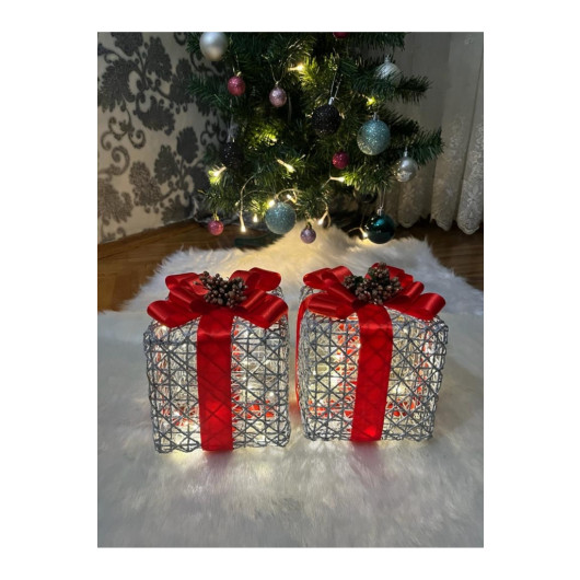 Decorative Led Lighted Gift Box Set