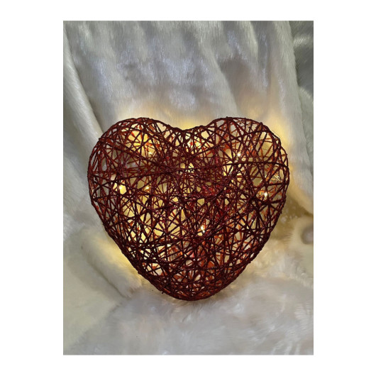 Marriage Proposal Glitter Led Lighted Decorative Heart Ornament
