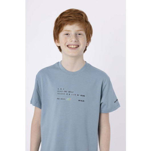 Cotton Printed Boy Tshirt Summer Crew Neck