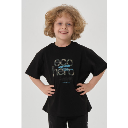 Crew Neck Printed Boy T Shirt