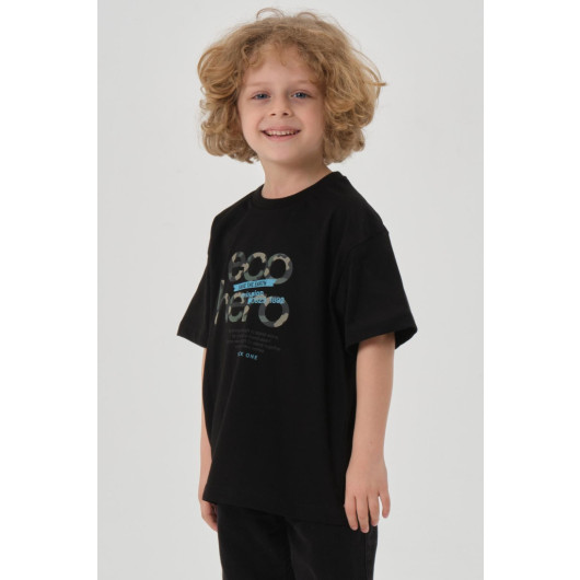 Crew Neck Printed Boy T Shirt