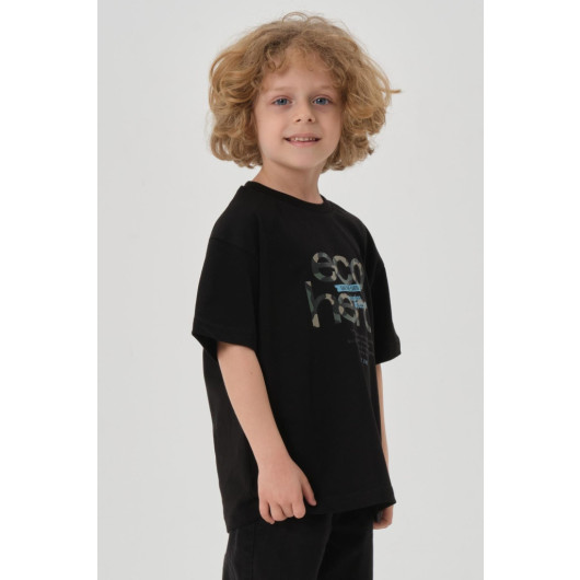 Crew Neck Printed Boy T Shirt