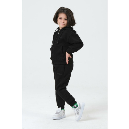 Girls Hooded Tracksuit Set