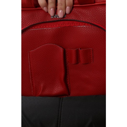 Notebook Tablet And Document Bag 12'' Inch Unisex Red