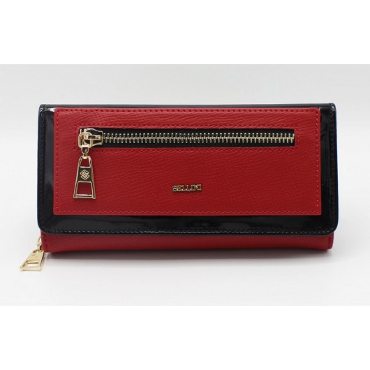 Women's Wallet Multi-Compartment Red-Black