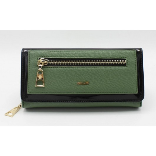 Women's Wallet Multi-Compartment Green-Black