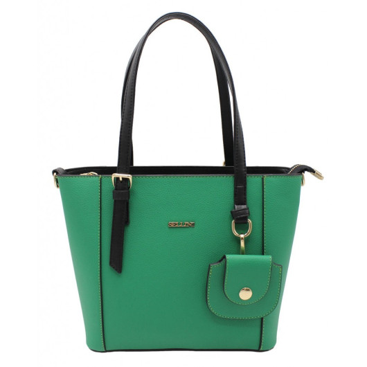Women's Hand, Shoulder And Crossbody Bag Wallet Accessories Grass Green-Black