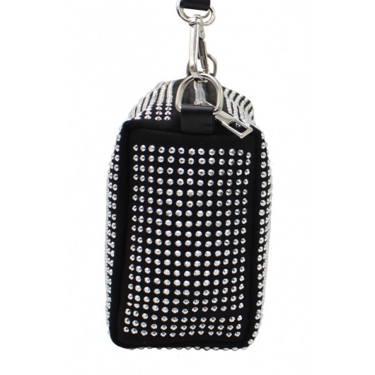 Women's Shoulder And Crossbody Bags Black With Glittering Stones