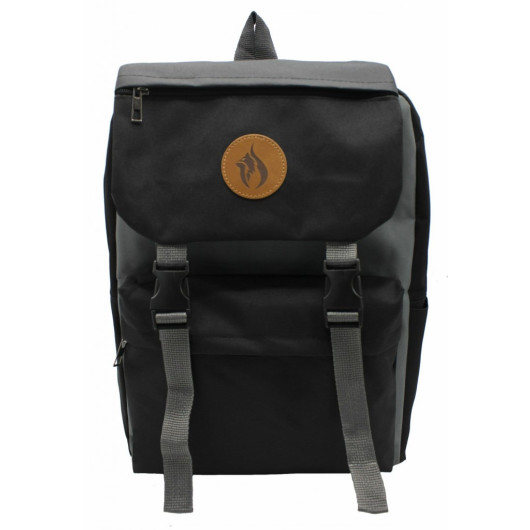 Waterproof Impertex Fabric Unisex Grey-Black Backpack