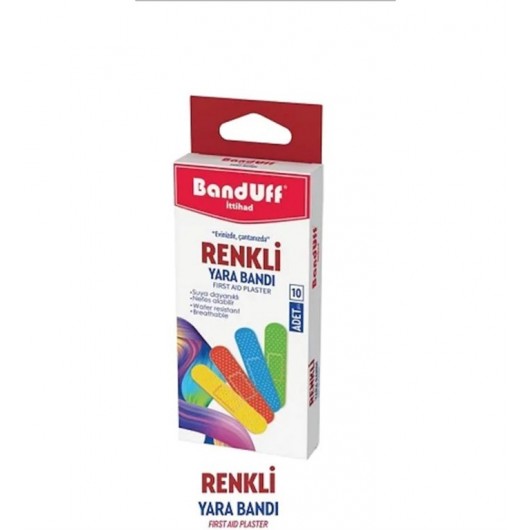 Banduff Colored Band-Aid First & Plaster 10Pcs