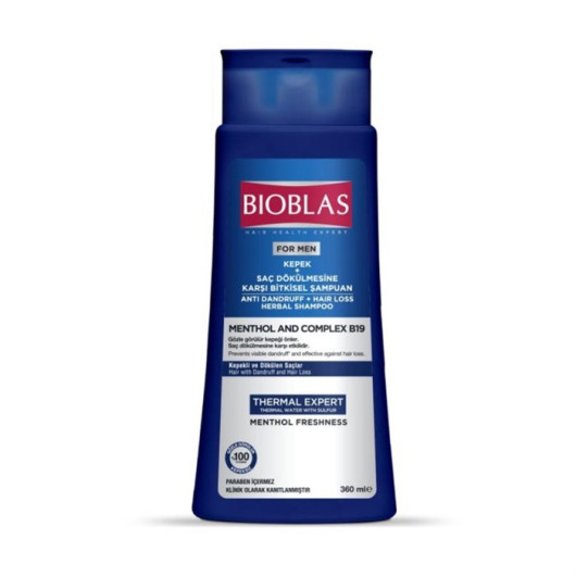 Bioblas Anti-Hair Loss And Dandruff Effective Shampoo 360 Ml