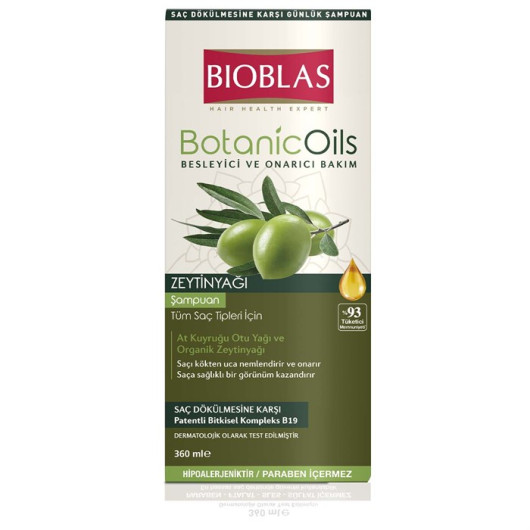 Bioblas Shampoo With Botanic Oils Olive Oil Extract For Dry And Damaged Hair 360 Ml