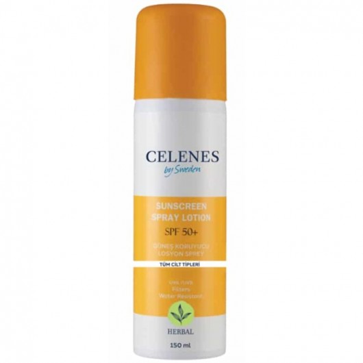 Celenes By Sweden Herbal Sunscreen Lotion Spray +50 Spf Effect 150 Ml