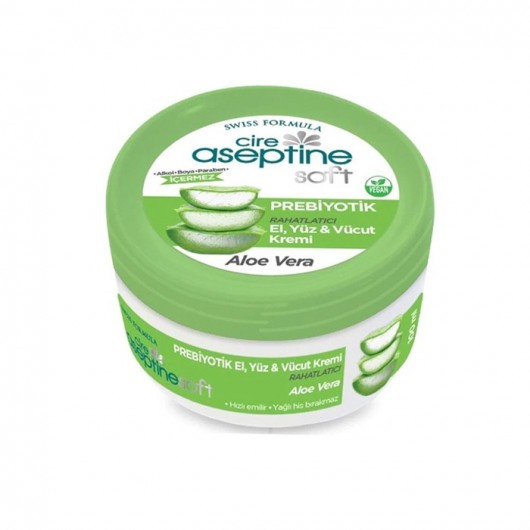 Cire Aseptine Prebiotic Soft Cream Aloe Vera Hand, Face And Body 100 Ml