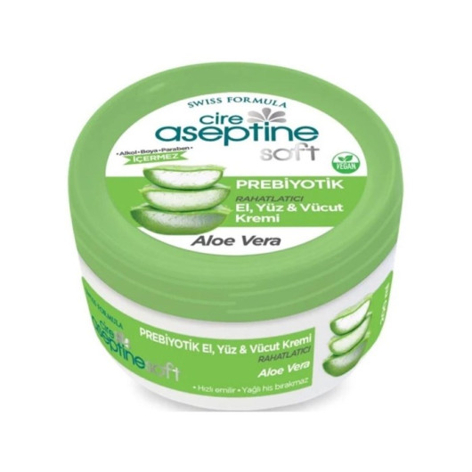 Cire Aseptine Prebiotic Soft Cream Aloe Vera Hand, Face And Body 200 Ml