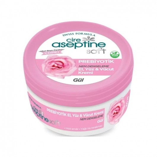 Cire Aseptine Prebiotic Soft Cream Rose Hand, Face And Body 300 Ml