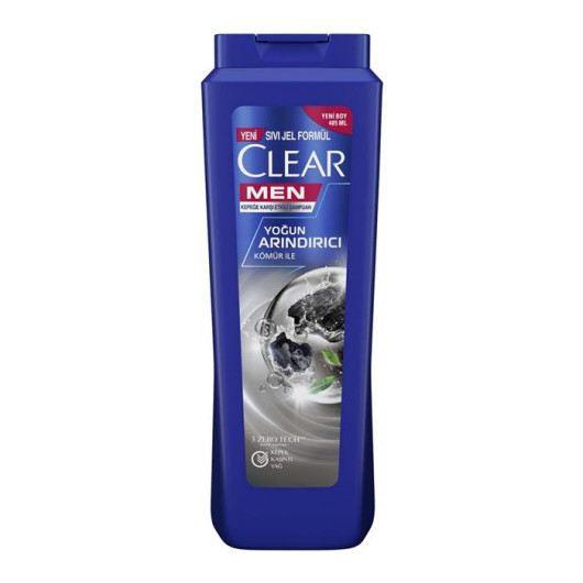 Clear Men Intensive Purifying Anti Dandruff Men's Shampoo Charcoal 350 Ml