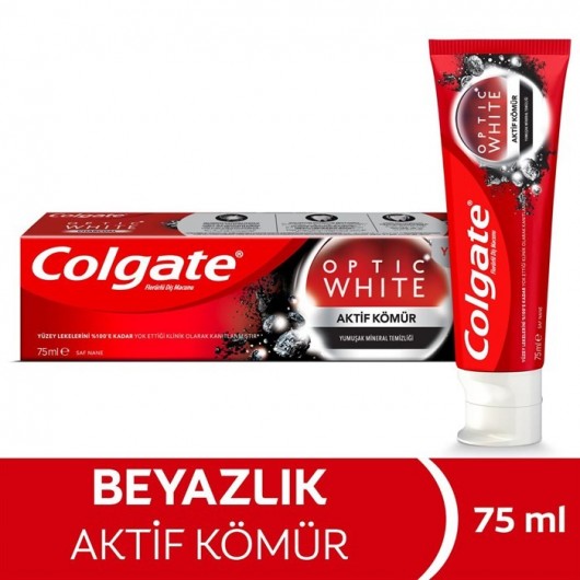 Colgate Whitening Toothpaste - White Activated Charcoal Soft Mineral Clean 75 Ml