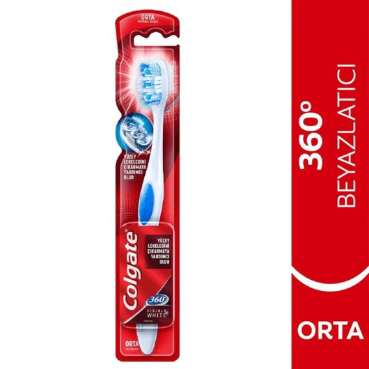 Colgate Toothbrush Medium Softness 360 Visible White