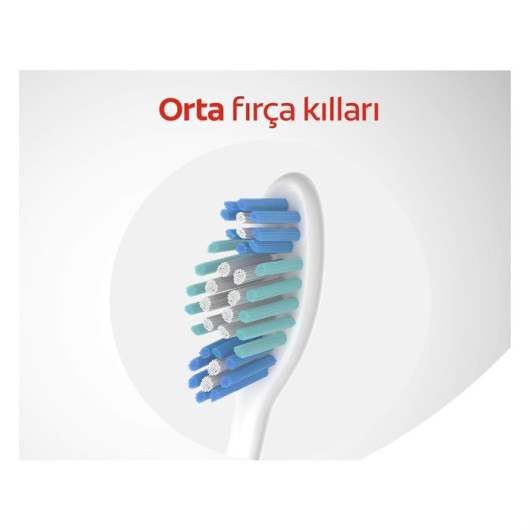 Colgate Toothbrush - Medium Softness For Back Teeth With Triple Action Tongue Cleaner