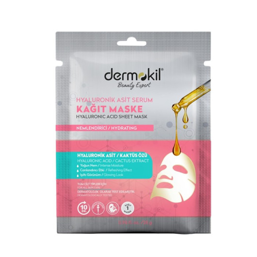 Dermokil Paper Mask Hyaluronic Acid Serum Care 28 Gr