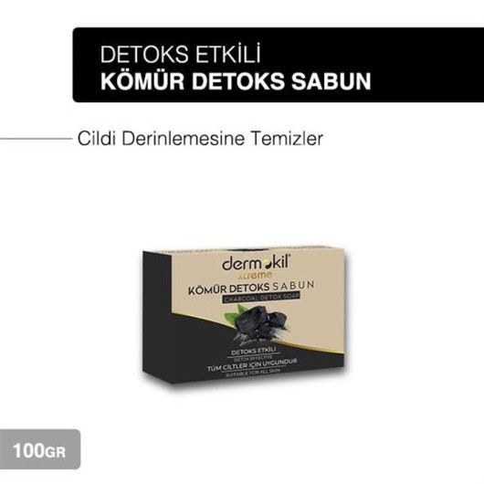 Dermokil Charcoal Detox Natural Solid Soap 100 Gr