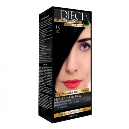 Dieci10 Eco Kit Hair Color 1.0 Black 50 Ml