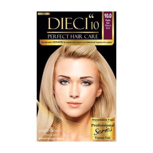 Dieci10 Kit Hair Color 10.0 Light Blonde 50 Ml