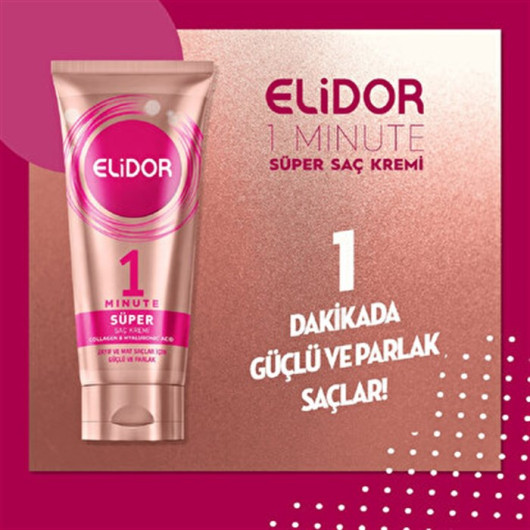 Elidor Hair Care Cream Strong And Shiny For 1 Minute 170 Ml