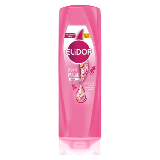 Elidor Serum Hair Conditioner Superblend Strong And Shiny Macadamia Oil Extract 400 Ml