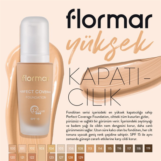 Flormar Perfect Coverage Foundation 103 Creamy
