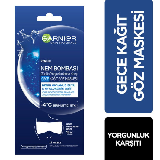 Night Paper Eye Mask Moisture Bomb Against Daytime Fatigue 6 Gr