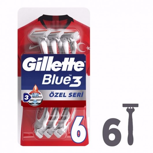 Gillette Blue 3 Tff Disposable Razor 6 Pcs