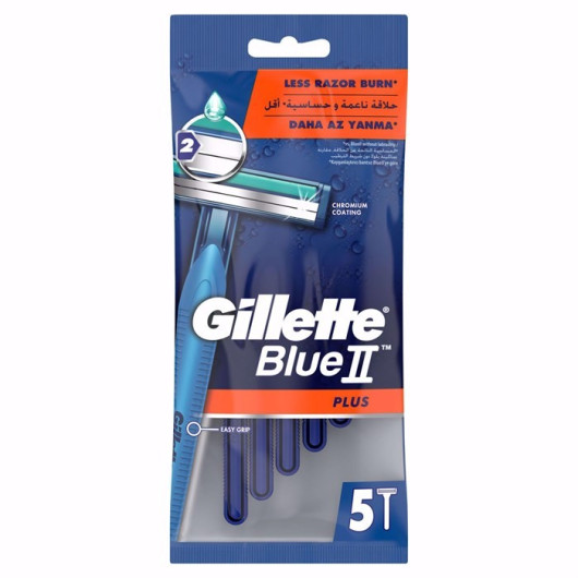 Gillette Blue Ii Plus Disposable Razor 5 Pcs