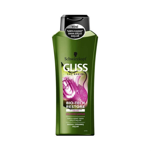 Gliss Shampoo - Bio-Tech Restore Strengthening Effect 500 Ml