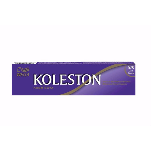 Koleston Permanent Cream Hair Dye 8/0 Light Auburn