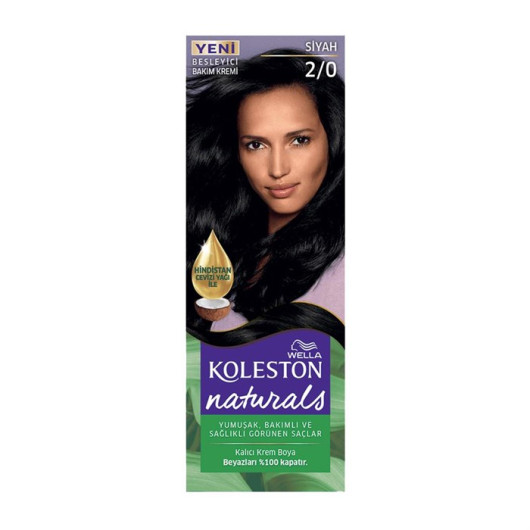 Koleston Naturals Set Hair Dye 2/0 Black