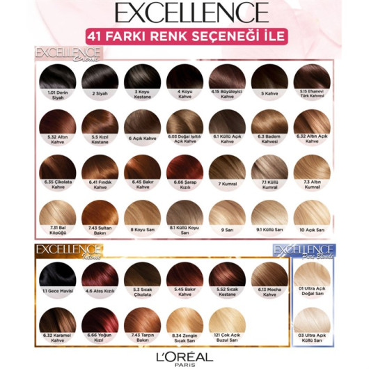 Loreal Paris Excellence Creme Kit Hair Color 3.0 Dark Chestnut