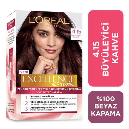 Loreal Paris Excellence Creme Hair Dye 4.15 Brown
