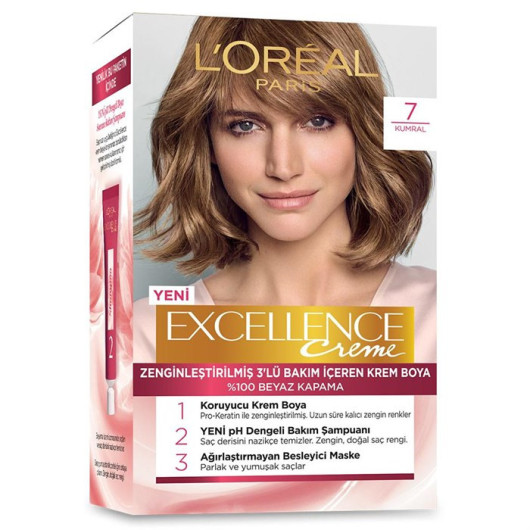 Loreal Paris Excellence Cream Hair Dye 7.0 Auburn